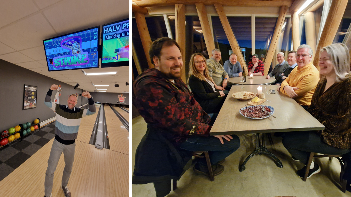 bowling og middag for de ansatte