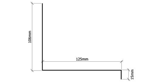 Terrassebeslag 125 m&aring;l